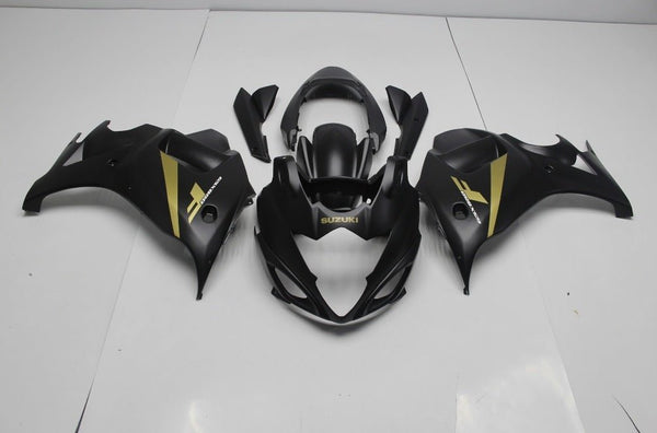 Suzuki GSX650F Fairings (2007-2015) Matte Black, Gold at KingsMotorcycleFairings.com