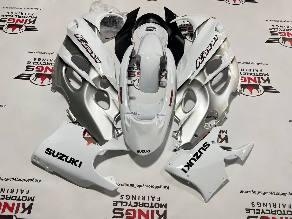 Suzuki GSX750F Katana Fairing Kit (1998-2006) White, Gray, Black, Red at KingsMotorcycleFairings.com