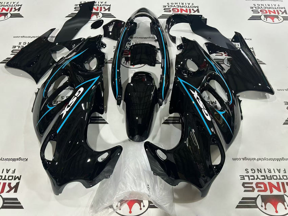 Suzuki GSX750F Katana Fairings (1998-2006) Black, Blue Pinstripe at KingsMotorcycleFairings.com