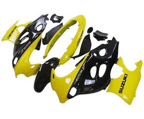 Suzuki GSX750F Katana Fairings (1998-2006) Yellow, Black at KingsMotorcycleFairings.com