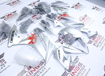 Suzuki GSX8R Fairing Kit (2024-2025) Gloss Silver, Black, Red at KingsMotorcycleFairings.com