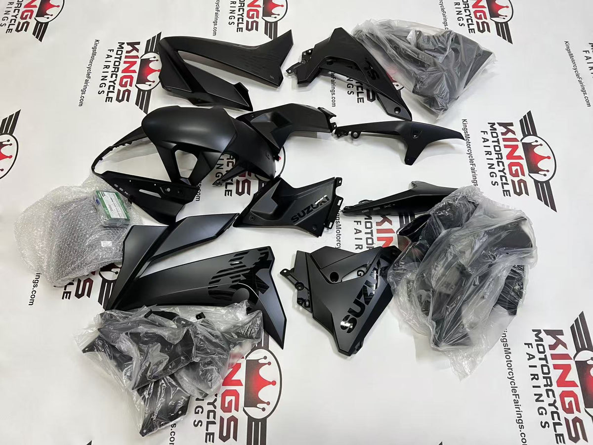Suzuki GSX8R Fairings (2024-2025) Flat Black, Gloss Black from KingsMotorcycleFairings.com