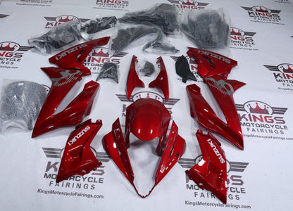 Suzuki GSX8R Fairings (2024-2025) Red, Silver at KingsMotorcycleFairings.com
