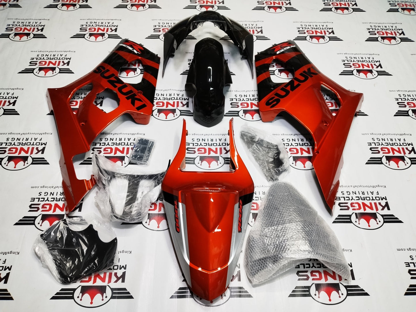 Suzuki GSXR1000 Fairing Kit (2003-2004) Black, Burnt Orange at KingsMotorcycleFairings.com