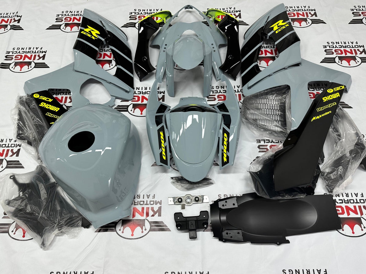 Suzuki GSXR1000 Fairing Kit (2005-2006) Nardo Gray, Black, Neon Yellow from KingsMotorcycleFairings.com