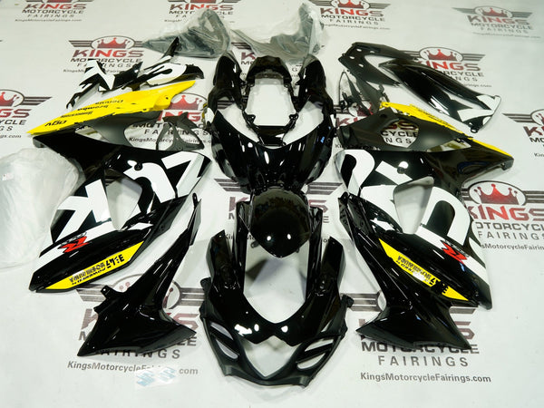Suzuki GSXR1000 Fairing Kit (2009-2016) Black, Yellow, White at KingsMotorcycleFairings.com