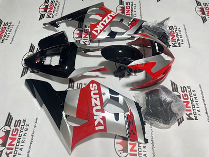 Suzuki GSXR1000 Fairing Set (2003-2004) Silver, Red, Black, White at KingsMotorcycleFairings.com