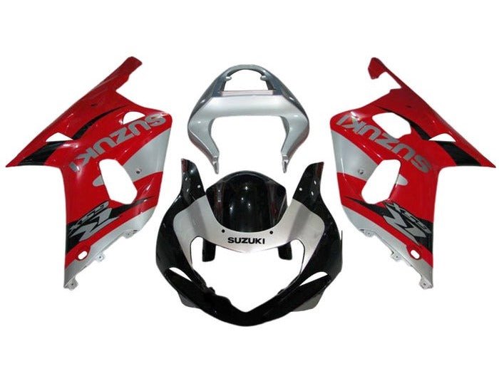 Suzuki GSXR1000 Fairings (2000-2002) Black, Silver, Red at KingsMotorcycleFairings.com