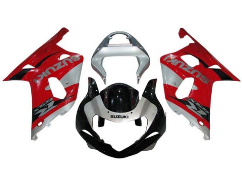 Suzuki GSXR1000 Fairings (2000-2002) Black, Silver, Red at KingsMotorcycleFairings.com