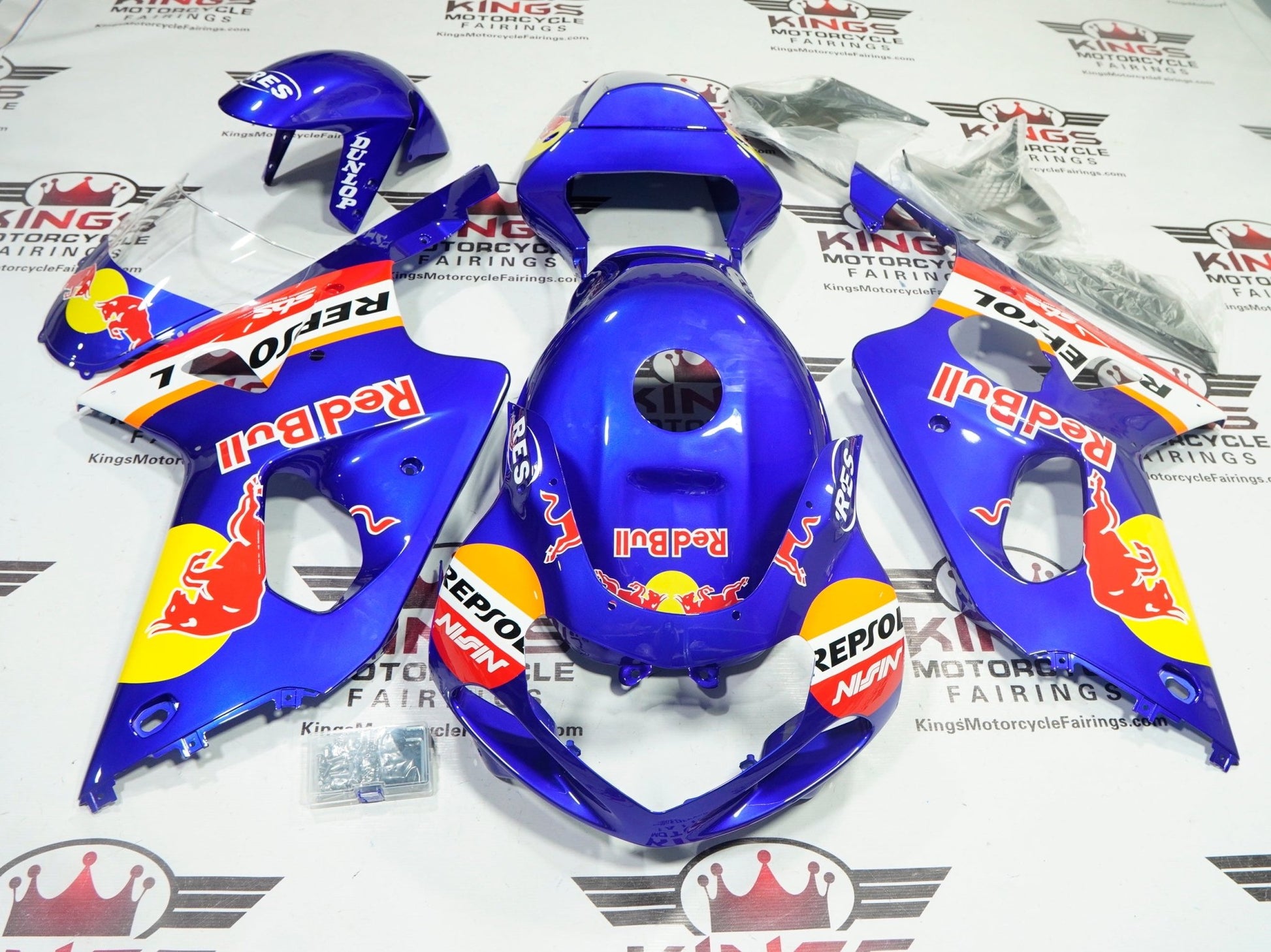 Suzuki GSXR1000 Fairings (2000-2002) Blue RedBull Repsol at KingsMotorcycleFairings.com