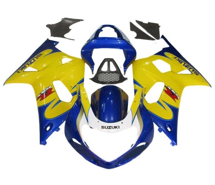Suzuki GSXR1000 Fairings (2000-2002) Blue, Yellow Tribal at KingsMotorcycleFairings.com
