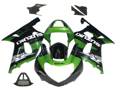 Suzuki GSXR1000 Fairings (2000-2002) Green, Black, Gray, White at KingsMotorcycleFairings.com