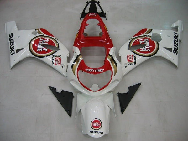 Suzuki GSXR1000 Fairings (2000-2002) Red, White Lucky Strike at KingsMotorcycleFairings.com