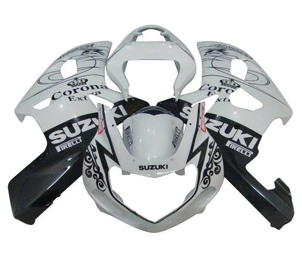 Suzuki GSXR1000 Fairings (2000-2002) White, Black Tribal at KingsMotorcycleFairings.com