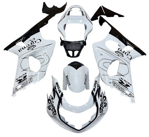 Suzuki GSXR1000 Fairings (2000-2002) White, Black, Alstare at KingsMotorcycleFairings.com