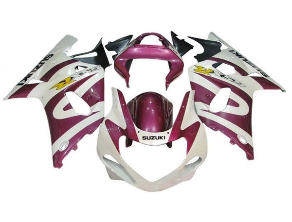 Suzuki GSXR1000 Fairings (2000-2002) White, Purple at KingsMotorcycleFairings.com