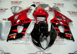 Suzuki GSXR1000 Fairings (2003-2004) Black, Candy Red at KingsMotorcycleFairings.com