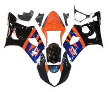 Suzuki GSXR1000 Fairings (2003-2004) Black, Orange, Blue at KingsMotorcycleFairings.com