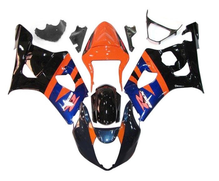 Suzuki GSXR1000 Fairings (2003-2004) Black, Orange, Blue at KingsMotorcycleFairings.com