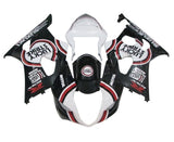 Suzuki GSXR1000 Fairings (2003-2004) Black, White, Red Lucky Strike at KingsMotorcycleFairings.com