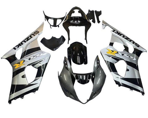 Suzuki GSXR1000 Fairings (2003-2004) Silver, Black, Yellow at KingsMotorcycleFairings.com