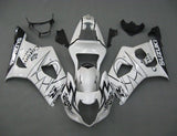 Suzuki GSXR1000 Fairings (2003-2004) White, Black Tribal at KingsMotorcycleFairings.com