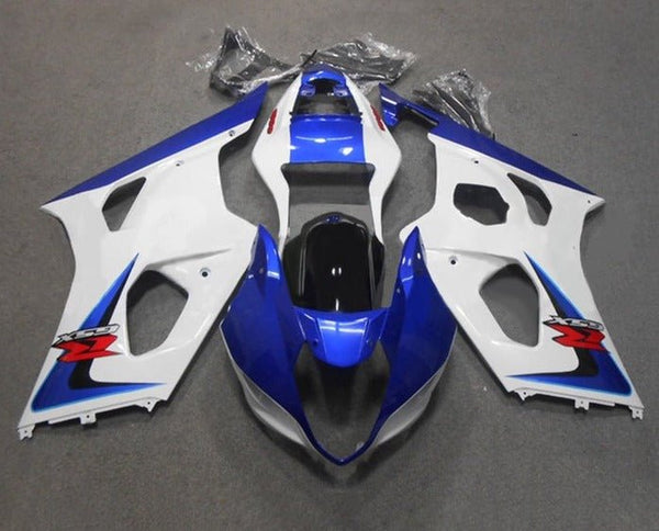 Suzuki GSXR1000 Fairings (2003-2004) White, Blue at KingsMotorcycleFairings.com