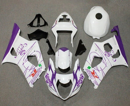 Suzuki GSXR1000 Fairings (2003-2004) White, Purple Corona at KingsMotorcycleFairings.com
