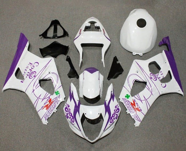 Suzuki GSXR1000 Fairings (2003-2004) White, Purple Corona at KingsMotorcycleFairings.com
