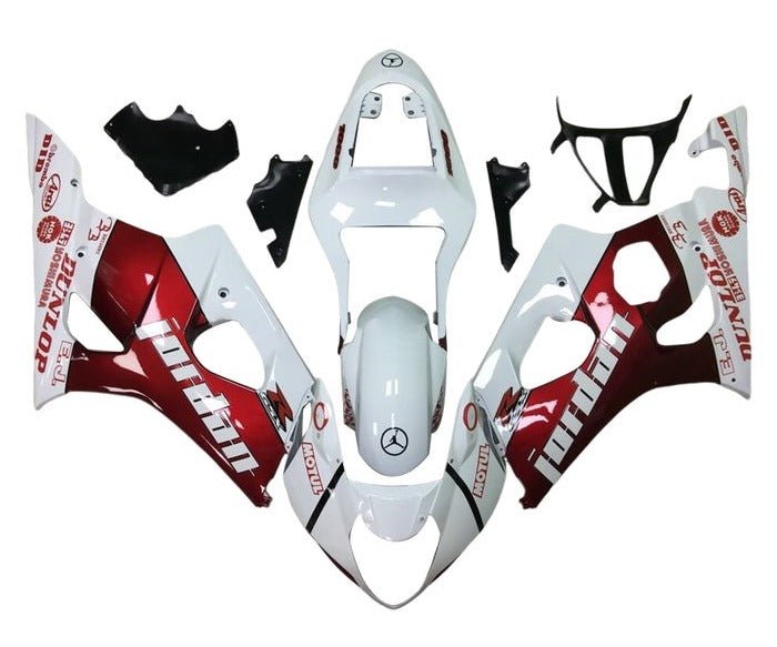 Suzuki GSXR1000 Fairings (2003-2004) White, Red Jordan at KingsMotorcycleFairings.com