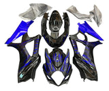 Suzuki GSXR 1000 Fairings (2005-2006) Black, Blue Flames at KingsMotorcycleFairings.com