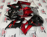 Suzuki GSXR 1000 Fairings (2005-2006) Black, Burgundy Dark Red at KingsMotorcycleFairings.com