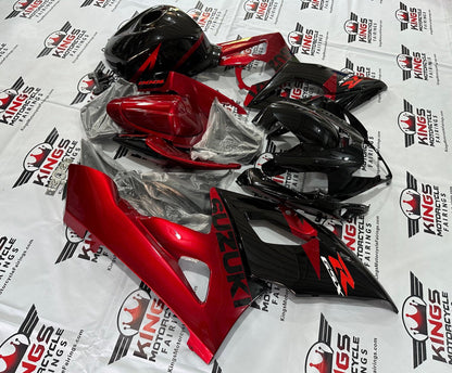 Suzuki GSXR1000 (2005-2006) Black & Candy Apple Red Fairings at KingsMotorcycleFairings.com