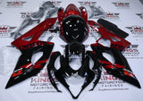 Suzuki GSXR1000 Fairings (2005-2006) Black, Dark Red at KingsMotorcycleFairings.com