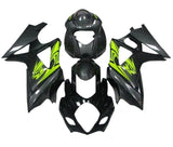 Suzuki GSXR 1000 Fairings (2005-2006) Black, Gray, Neon Yellow at KingsMotorcycleFairings.com
