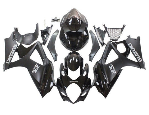 Suzuki GSXR 1000 Fairings (2005-2006) Black, Matte Black, Silver at KingsMotorcycleFairings.com