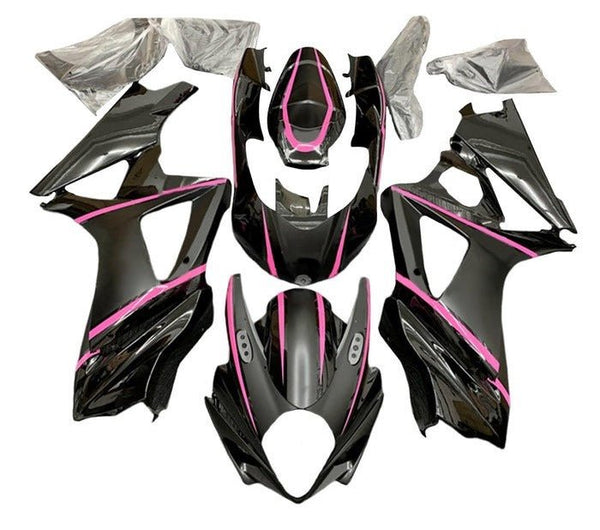 Suzuki GSXR 1000 Fairings (2005-2006) Black, Pink, Matte Black at KingsMotorcycleFairings.com