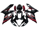 Suzuki GSXR 1000 Fairings (2005-2006) Black, Red, Silver at KingsMotorcycleFairings.com