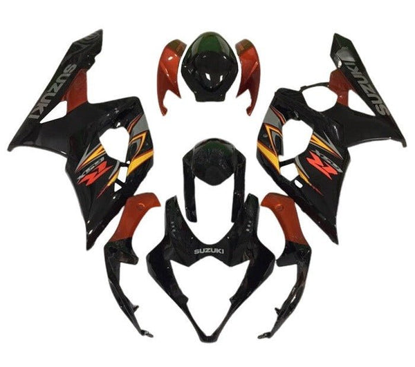Suzuki GSXR 1000 Fairings (2005-2006) Black, Red, Yellow, Gray at KingsMotorcycleFairings.com