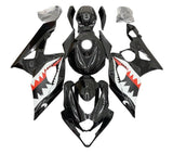 Suzuki GSXR 1000 Fairings (2005-2006) Black, White, Red, Shark Teeth at KingsMotorcycleFairings.com