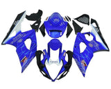 Suzuki GSXR 1000 Fairings (2005-2006) Blue Tribal at KingsMotorcycleFairings.com