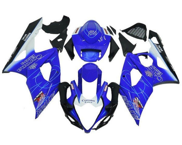 Suzuki GSXR 1000 Fairings (2005-2006) Blue Tribal at KingsMotorcycleFairings.com