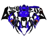 Suzuki GSXR 1000 Fairings (2005-2006) Blue, Black, Silver Stripe at KingsMotorcycleFairings.com