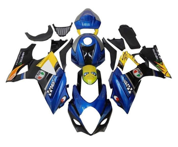 Suzuki GSXR 1000 Fairings (2005-2006) Blue, Black, Yellow Creature at KingsMotorcycleFairings.com