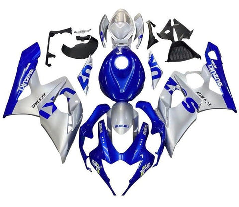 Suzuki GSXR 1000 Fairings (2005-2006) Blue, Silver at KingsMotorcycleFairings.com