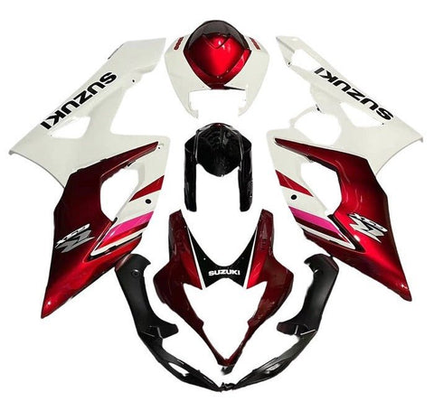 Suzuki GSXR 1000 Fairings (2005-2006) Candy Red, White, Black at KingsMotorcycleFairings.com