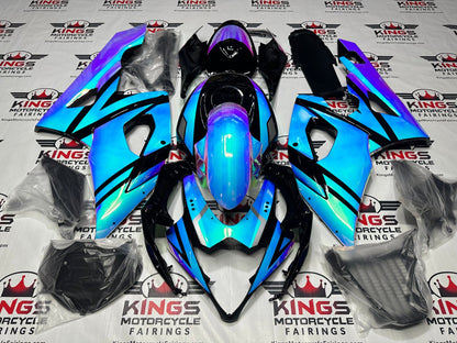 Suzuki GSXR1000 Fairings (2005-2006) Chameleon Chrome, Blue, Pink at KingsMotorcycleFairings.com