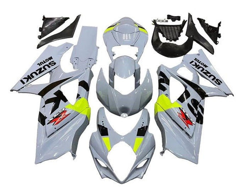 Suzuki GSXR 1000 Fairings (2005-2006) Gray, Black, Neon Yellow, Red at KingsMotorcycleFairings.com