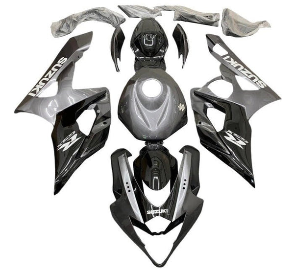 Suzuki GSXR 1000 Fairings (2005-2006) Gray, Black at KingsMotorcycleFairings.com