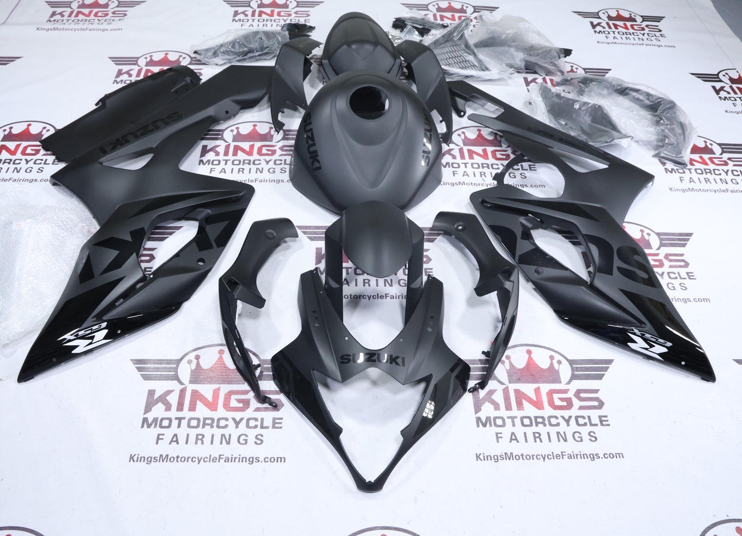 Suzuki GSXR1000 Fairings (2005-2006) Matte Black, Black Phantom at KingsMotorcycleFairings.com